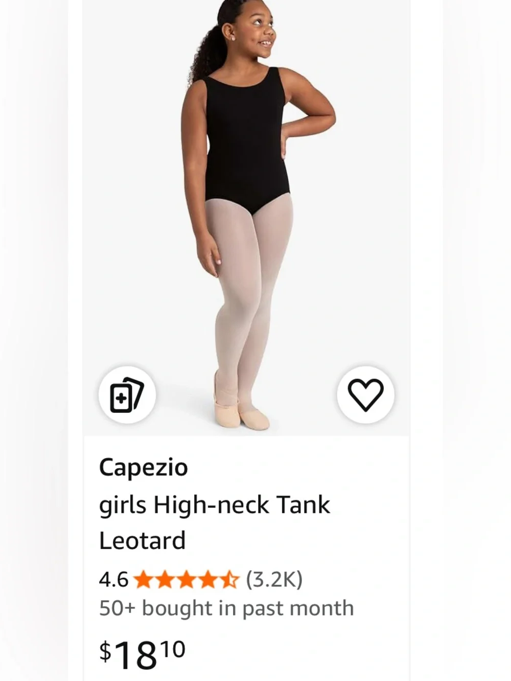 NWT Capezio Girls Tank Leotard